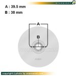 ابعاد و اندازه پروانه آب پخش کن پمپ آب 0.5 اسب بشقابی لیو مدل ACM37