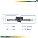 ابعاد و اندازه پروانه آب پخش کن پمپ آب 1.5 اسب بشقابی پنتاکس مدل CB160