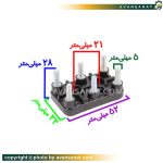 ابعاد و اندازه ترمینال الکتروموتور موتوژن متوسط