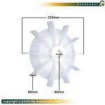 پروانه خنک کننده الکتروموتور طرح چینی سایز 42